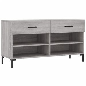 vidaXL Skoskap gr&aring; sonoma 102x35x55 cm konstruert tre