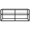 vidaXL TV-benk svart med herdet glass 100x40x40 cm