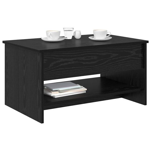 vidaXL Kaffebord Svart Eik 80 x 50,5 x 41,5 cm Konstruert tre