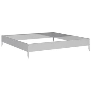 vidaXL H&oslash;ybed 100x100x18,5 cm galvanisert st&aring;l