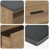vidaXL Gangbenk med pute med skuff Artisan Eik 100 x 38 x 46 cm