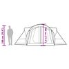 vidaXL Familietelt tipi for 8 personer grå og oransje vanntett