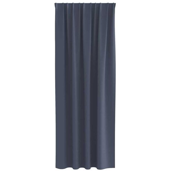vidaXL M&oslash;rkleggende Gardiner med Ringer 2 pcs Antrasitt 260 x 140 cm