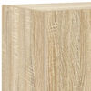 vidaXL Vegghengte TV-benker med LED 2 stk sonoma eik 80x35x31 cm