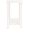 vidaXL Arbeidsbenk hvit 110x50x80 cm heltre furu