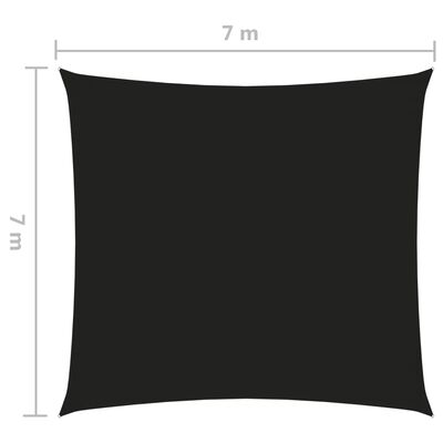 vidaXL Solseil oxfordstoff firkantet 7x7 m svart