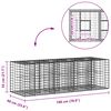 vidaXL Gabion hevet seng s&oslash;lv 180 x 60 x 55 cm Galvanisert St&aring;l
