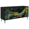 vidaXL TV-skap WIJHE 102 x 33 x 51 cm Svart eik Konstruert tre
