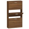 vidaXL Skoskap brun eik 59x17x108 cm konstruert tre