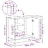 vidaXL Baderomsskap med d&oslash;r Artisan Eik 80 x 33 x 60 cm Konstruert tre