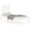 vidaXL Sengeramme med hodegavl hvit liten enkel heltre