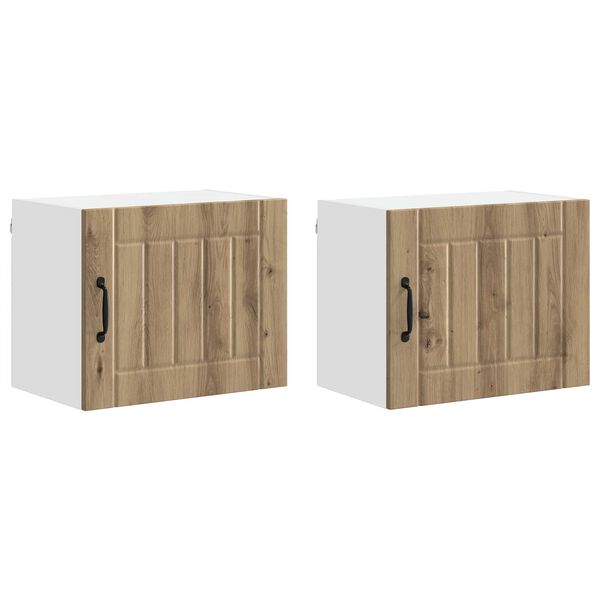 vidaXL Kj&oslash;kkenskap 2 pcs Artisan Eik 50 x 31 x 40 cm Konstruert tre