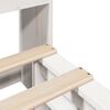 vidaXL Seng med bokhylle uten madrass hvit 140x200 cm heltre