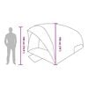 vidaXL Tunnel telt med tak Gr&aring; og Oransje 410 x 285 x 198 cm taft