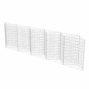 vidaXL Gabionkurv galvanisert st&aring;l 300x30x100 cm
