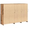 vidaXL LED sideboard Gammelt tre 142,5 x 37 x 100 cm Konstruert tre