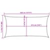 vidaXL Solseil 160 g/m&sup2; bl&aring; 2x3,5 m HDPE