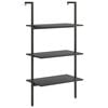 vidaXL Stigehyller 3 etasjer svart 64x35x120,5 cm