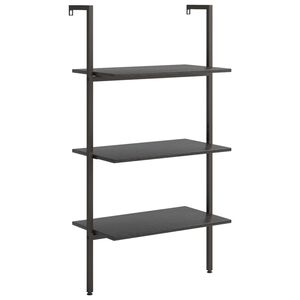 vidaXL Stigehyller 3 etasjer svart 64x35x120,5 cm