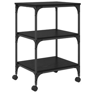 vidaXL Skiverstativ Svart eik 50 x 41 x 75 cm Konstruert tre