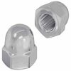 vidaXL Sekskant eiken&oslash;ttmuttere 2 pcs s&oslash;lv m8 Metall