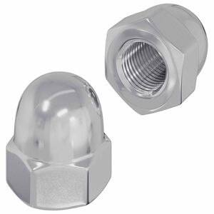 vidaXL Sekskant eiken&oslash;ttmuttere 2 pcs s&oslash;lv m8 Metall