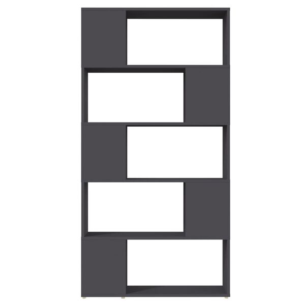 vidaXL Bokhylle/romdeler gr&aring; 80x24x155 cm konstruert tre