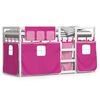 vidaXL K&oslash;yeseng med gardiner rose 90x190 cm heltre furu