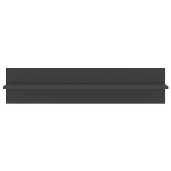 vidaXL Vegghyller 4 stk h&oslash;yglans gr&aring; 80x11,5x18 cm konstruert tre