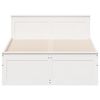 vidaXL Sengeramme uten madrass med hodegavl hvit 120x190cm heltre furu