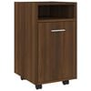 vidaXL Sideskap med hjul brun eik 33x38x60 cm konstruert tre
