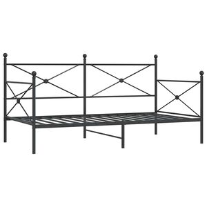 vidaXL Dagseng uten madrass svart 100x200 cm st&aring;l