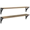 vidaXL Vegghyller Veggmontert 2 pcs Artisan Eik 80 x 15 x 15,5 cm