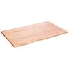 vidaXL Bordplate lysebrun 80x50x2 cm behandlet heltre eik