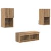 vidaXL TV Veggskap 4 pcs Artisan Eik Konstruert tre