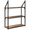 vidaXL Vegghylle med hylle Gamle tre 60 x 21 x 78,5 cm Konstruert tre