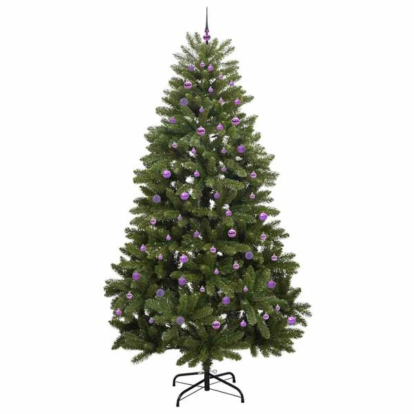 vidaXL Kunstig juletre med 300 LED gr&oslash;nn 270 cm PVC og metall