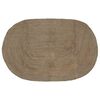 vidaXL Omr&aring;detepper Oval Gr&aring; 205 x 305 cm Jute