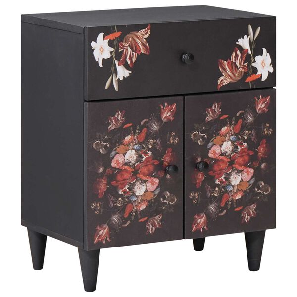 vidaXL Nattbord med skuff Flerfarget 50 x 33 x 60 cm Massiv mango tre