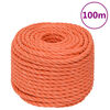 vidaXL Arbeidstau oransje 24 mm 100 m polypropylen