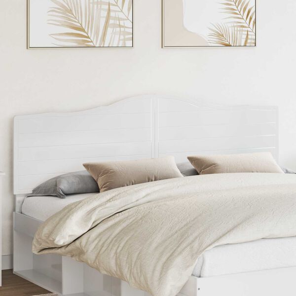 vidaXL Hodegavl Glanset Hvit 200 cm Konstruert tre