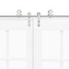vidaXL Utstyrssett for skyvedør 400 cm rustfritt stål sølv