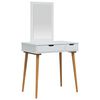 vidaXL Sminkebordsett FAUSKE 2 stk. Hvit 76 x 50 x 143 cm