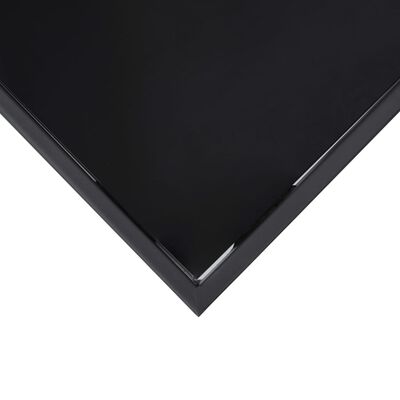 vidaXL Barbord til hage svart 110x60x110 cm herdet glass