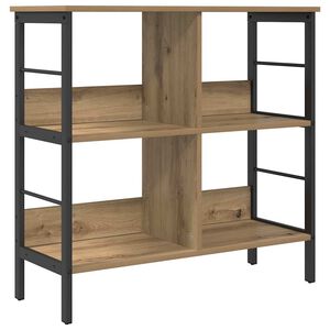 vidaXL Bokhylle 4 niv&aring;er 82 x 32 x 79 cm Konstruert tre Artisan Eik