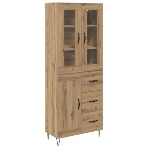 vidaXL H&oslash;yskap med skuff Artisan Eik 69,5 x 34 x 90 cm Konstruert tre