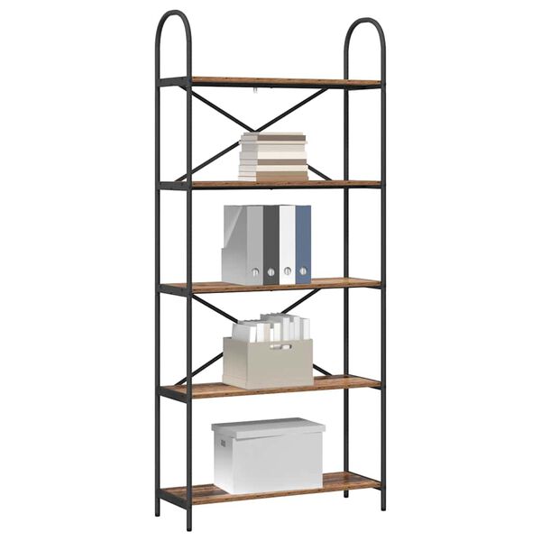 vidaXL Bokhylle Gammelt tre 80 x 30 x 183 cm Konstruert tre