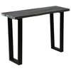 vidaXL Konsollbord heltre hvitt sedertre 110x35x75 cm gr&aring;