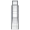 vidaXL Gabionkurver buede 15 stk 300x50x160/180 cm galvanisert jern