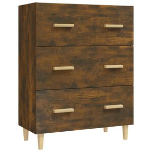 vidaXL Skjenk r&oslash;kt eik 70x34x90 cm konstruert tre